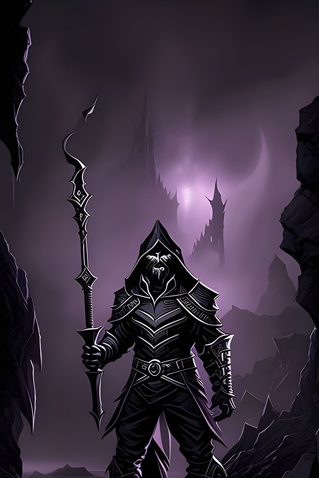 Sinister Creature Lurking in Dwarf Ruins: Occult Concept Art