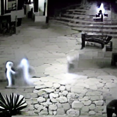 Eerie Camera Recursion at Night