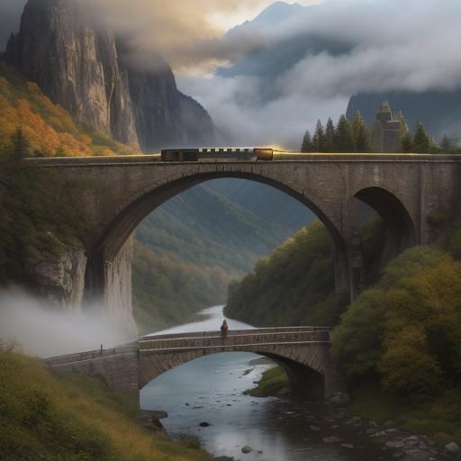 Epic Steam Locomotive Crosses Majestic Mountains