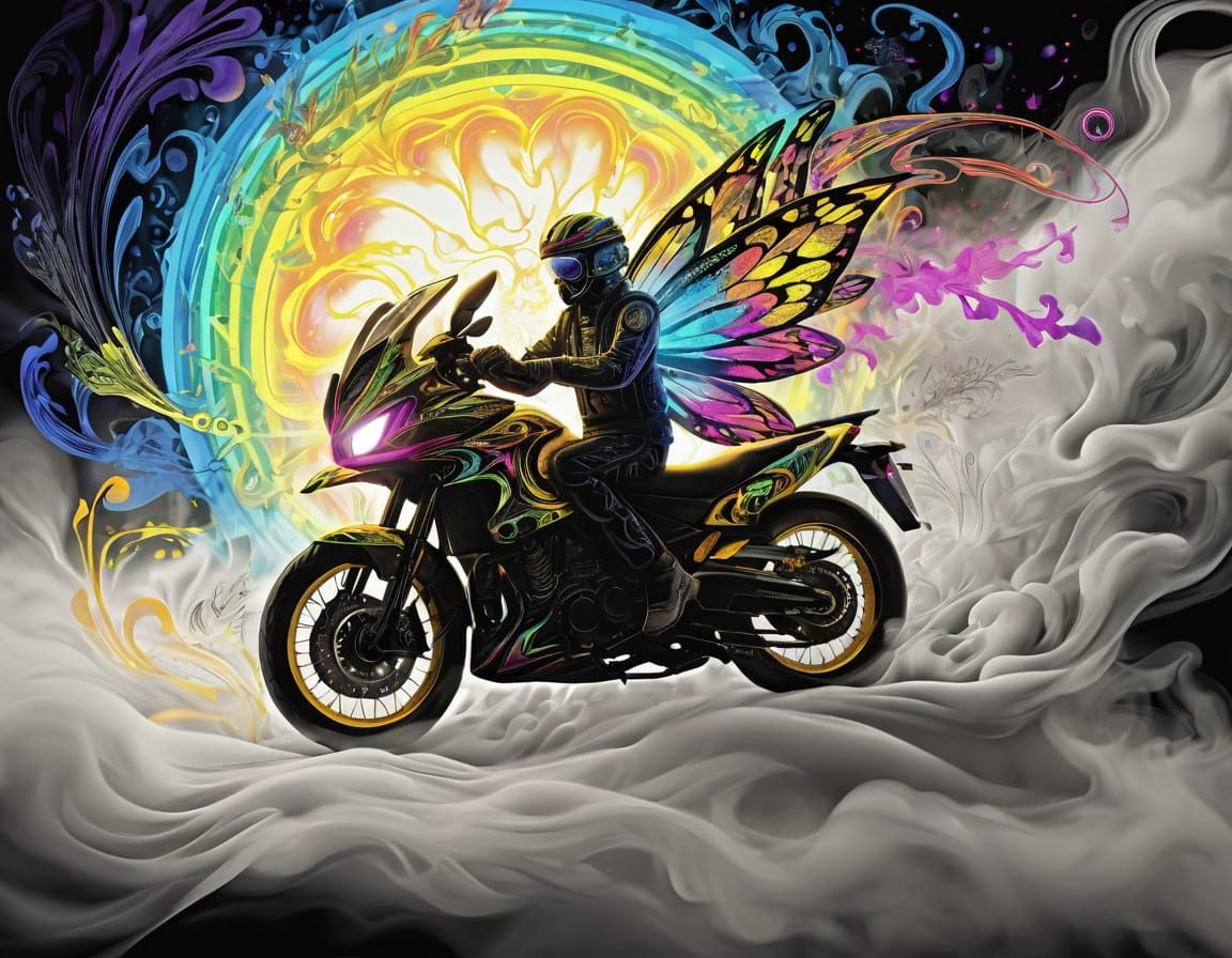 Psychedelic Fairy of Light in UV-Reactive Colors