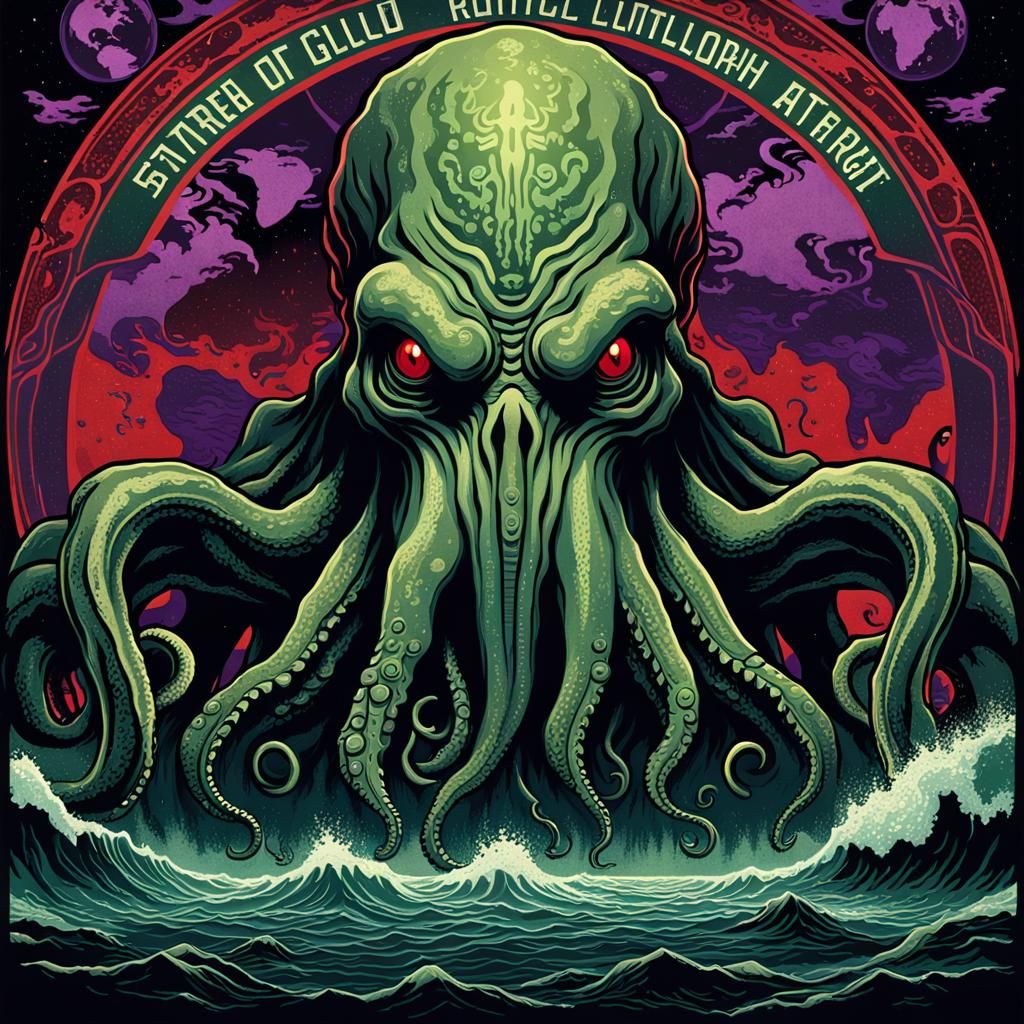 Cthulhu Looms Over Earth in Propaganda Poster