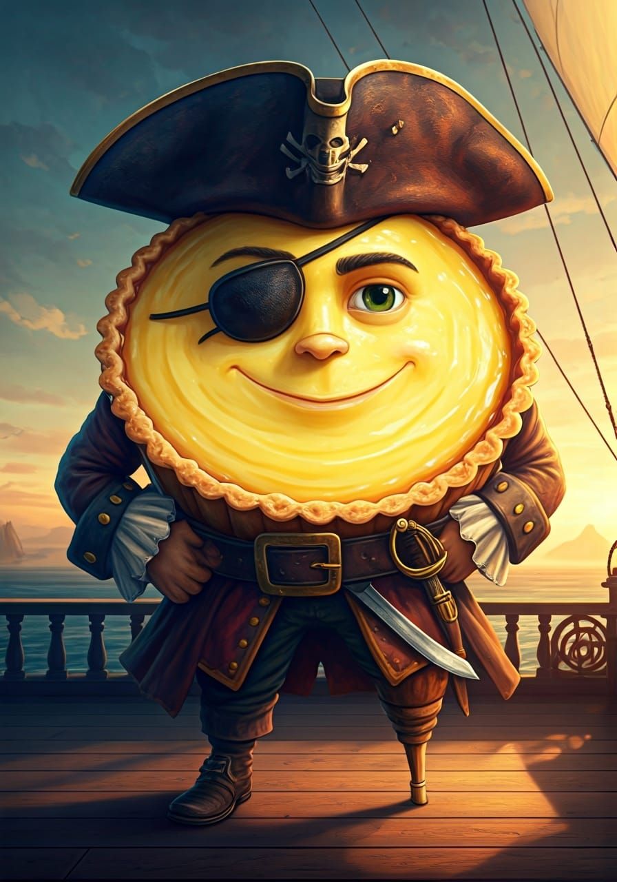 Key Lime Pie Pirate on Sailing Ship