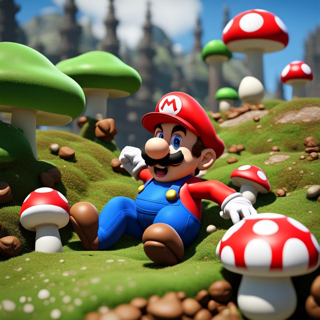 Nintendo's Mario in Mushroom Land: 8K Render