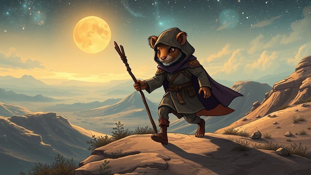 Apocalyptic Weasel Wizard in Wasteland