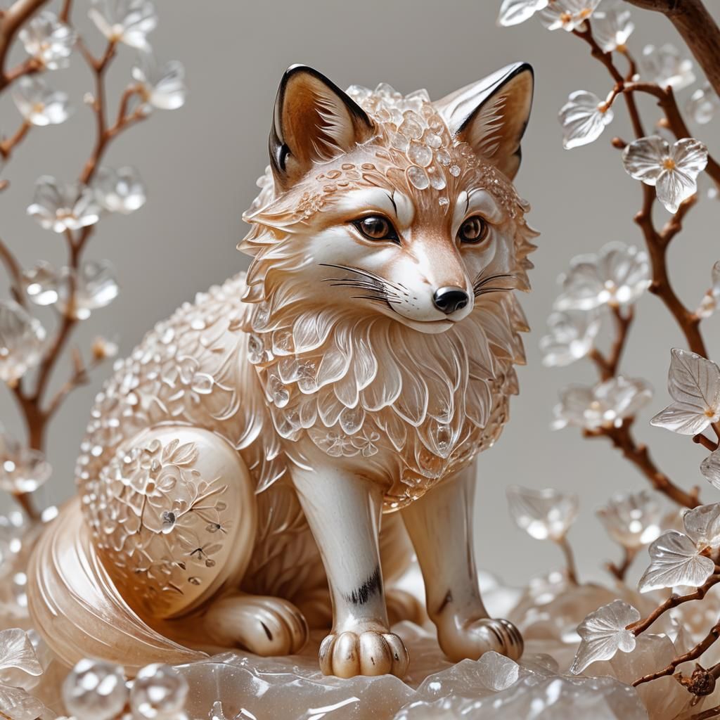Crystal Fox Netsuke: Japanese Macro Photography