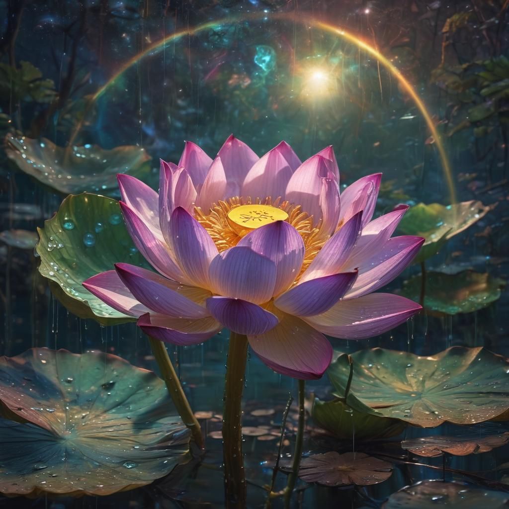 Astral Lotus Delivers Jewels in Holographic Illustration