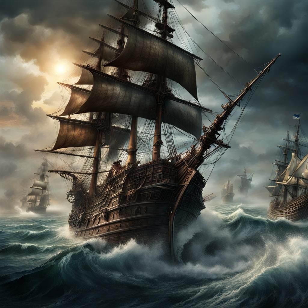 Pirate Ship Battles Man-of-War: Epic Naval Conflict