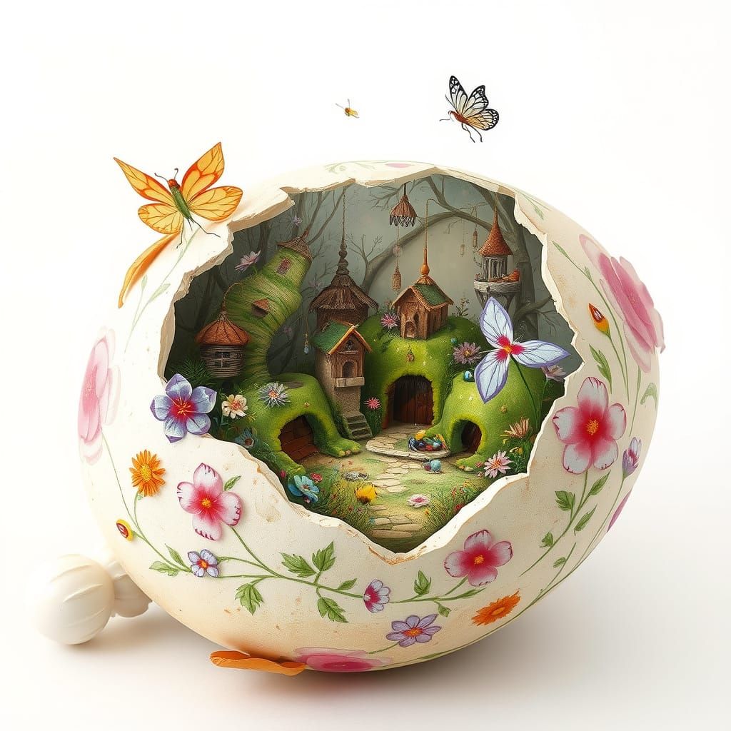 Easter Egg Whimsy Reveals Fairy Kingdom in Pastel Hues