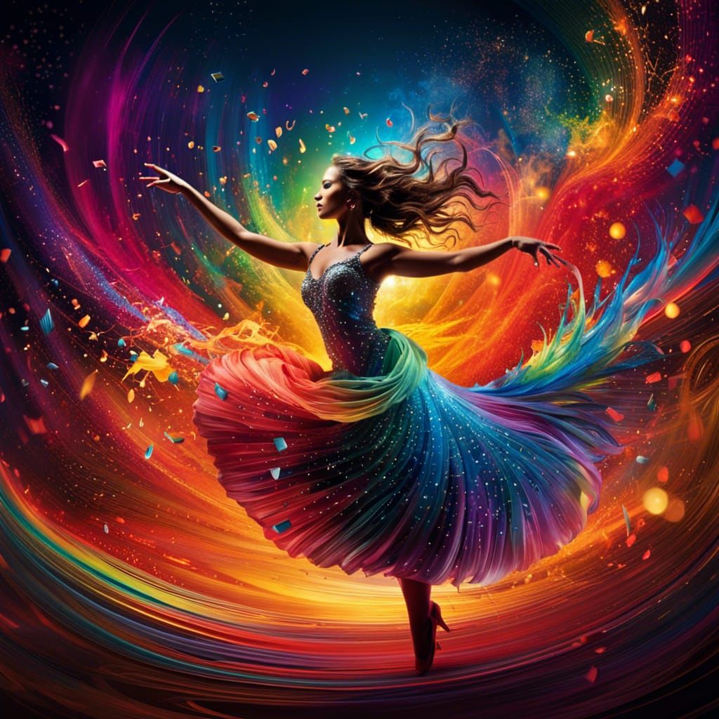 Colorful Image of Music and Dance