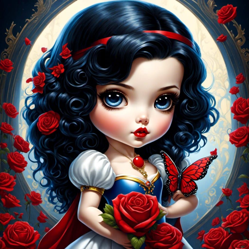 Chibi Snow White Character Portrait