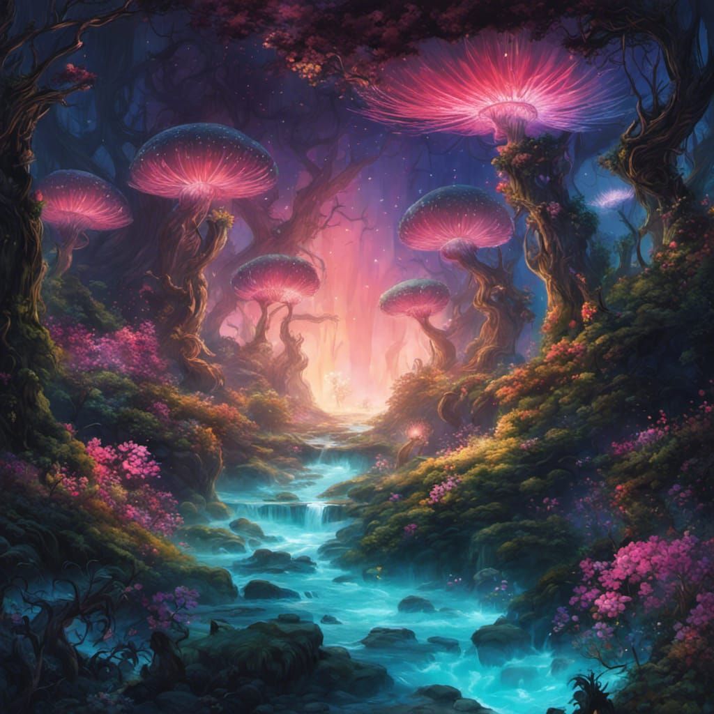 The Magical Mythical Garden of healing"The Legend people speak ofwhere the plants light up"