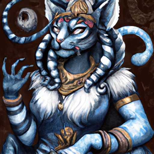 Detailed Fantasy Art Portrait of a Rakshasa