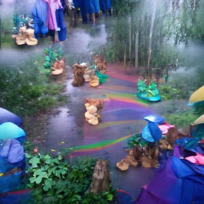 Enchanted Disney Forest with Rainbow