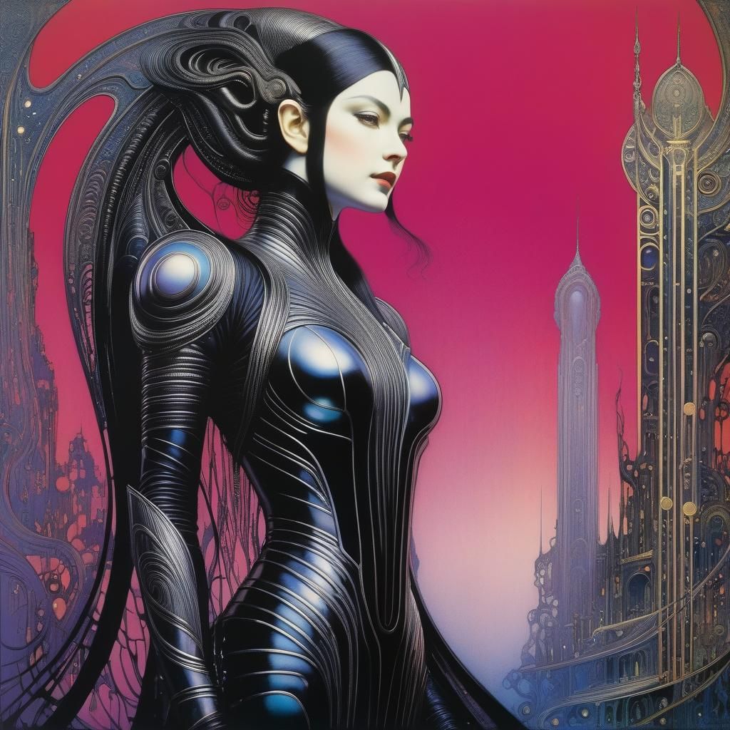 Lithographic Inked Contours in Mixed Artistic Styles