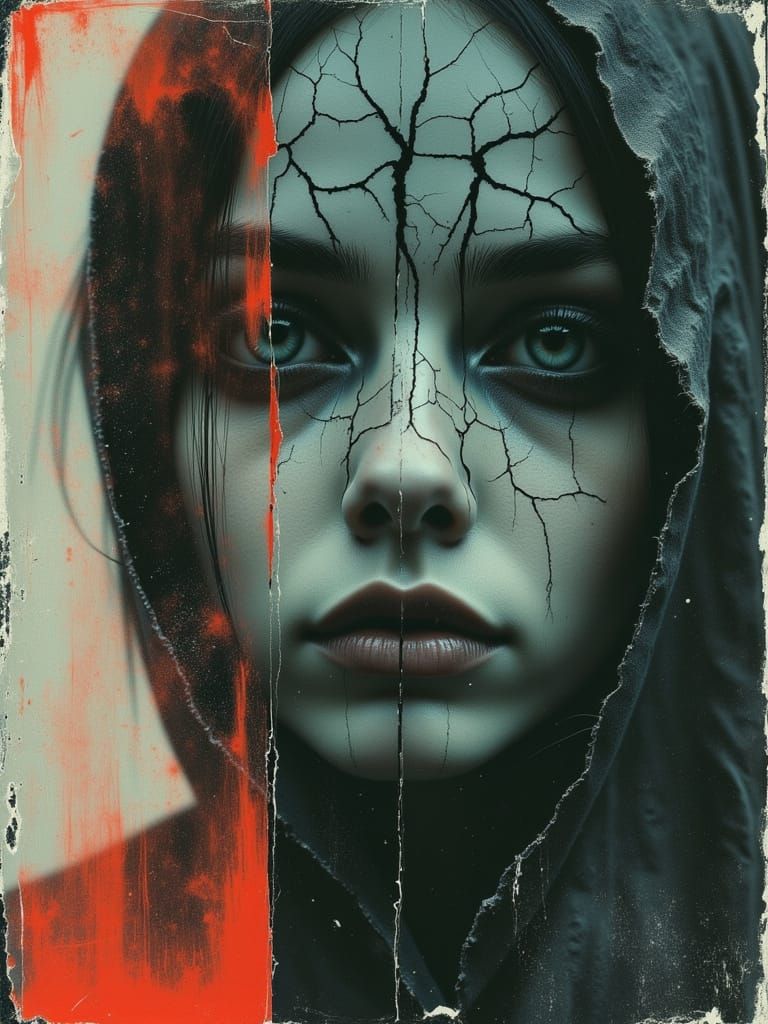 Ethereal Gothic Goddess in a Post Apocalyptic Dreamscape