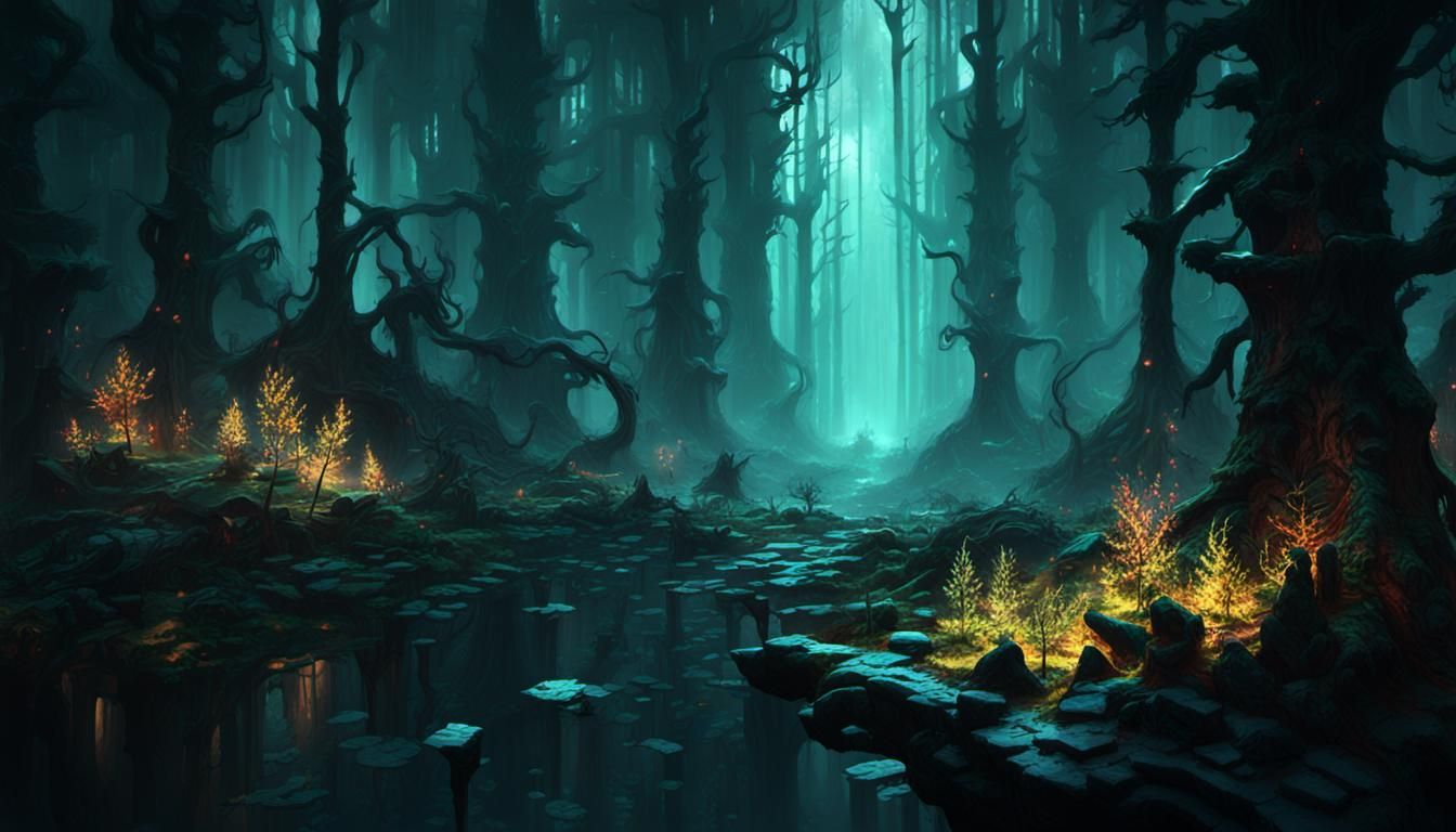 Quantum Computer Simulation: Tachisme Forest