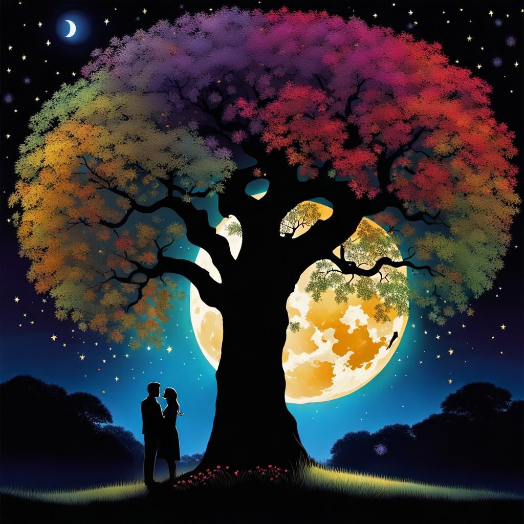 Under the night tree