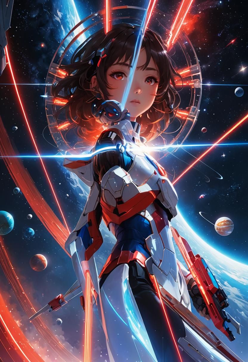 Anime Girl as Nintendo Switch in Sci-Fi Armor