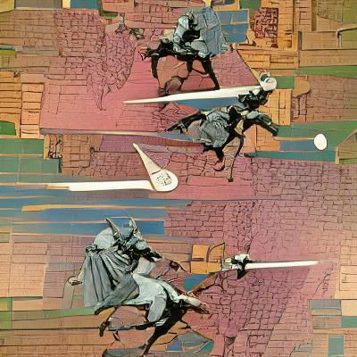 Jousting Knight in Shining Armor: Digital Rendering