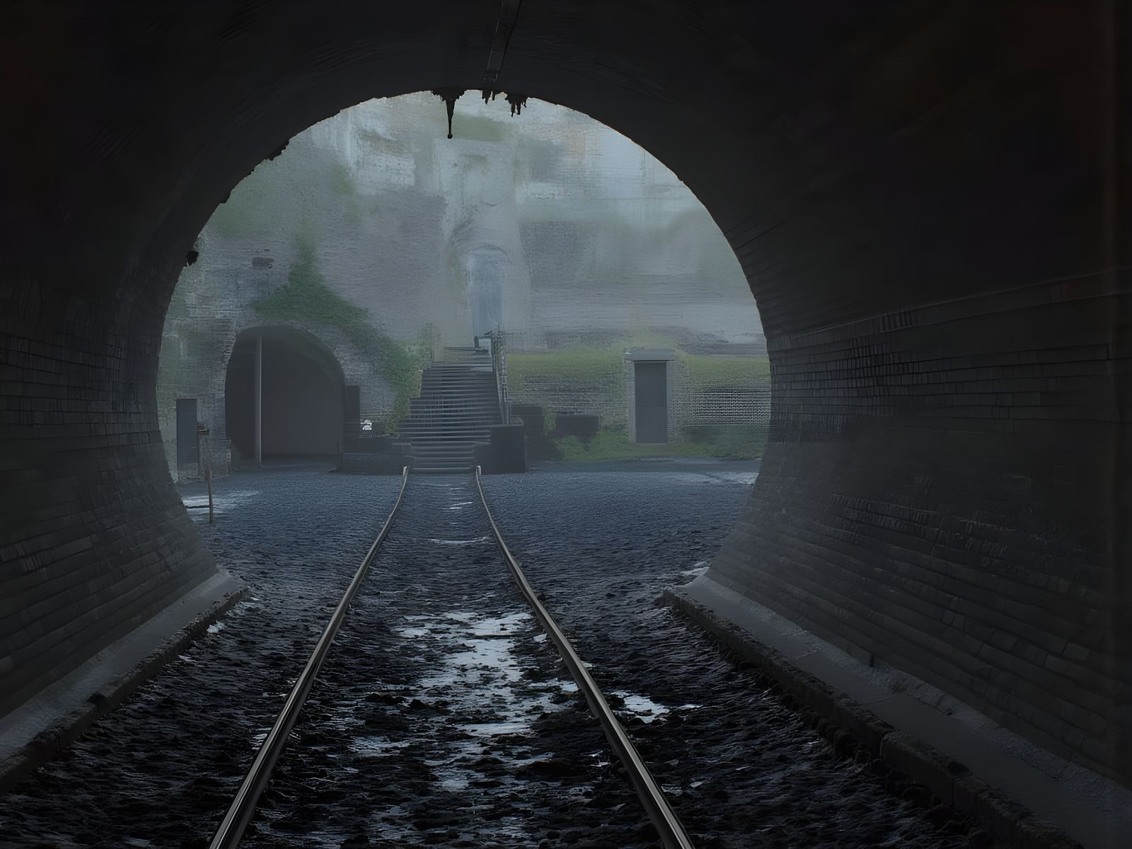 Surreal Subway Wormhole Collides Ancient and Modern Decay