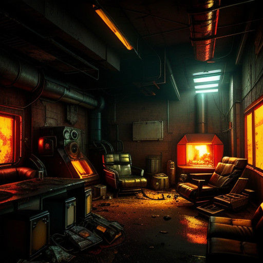 Post-Apocalyptic Refuge in Retro-Futuristic Ruin