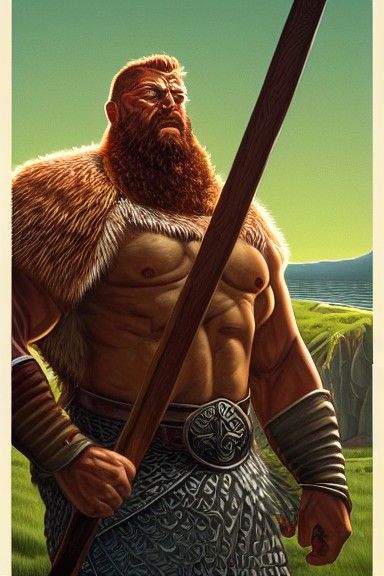 Viking King Portrait in Photorealistic Style