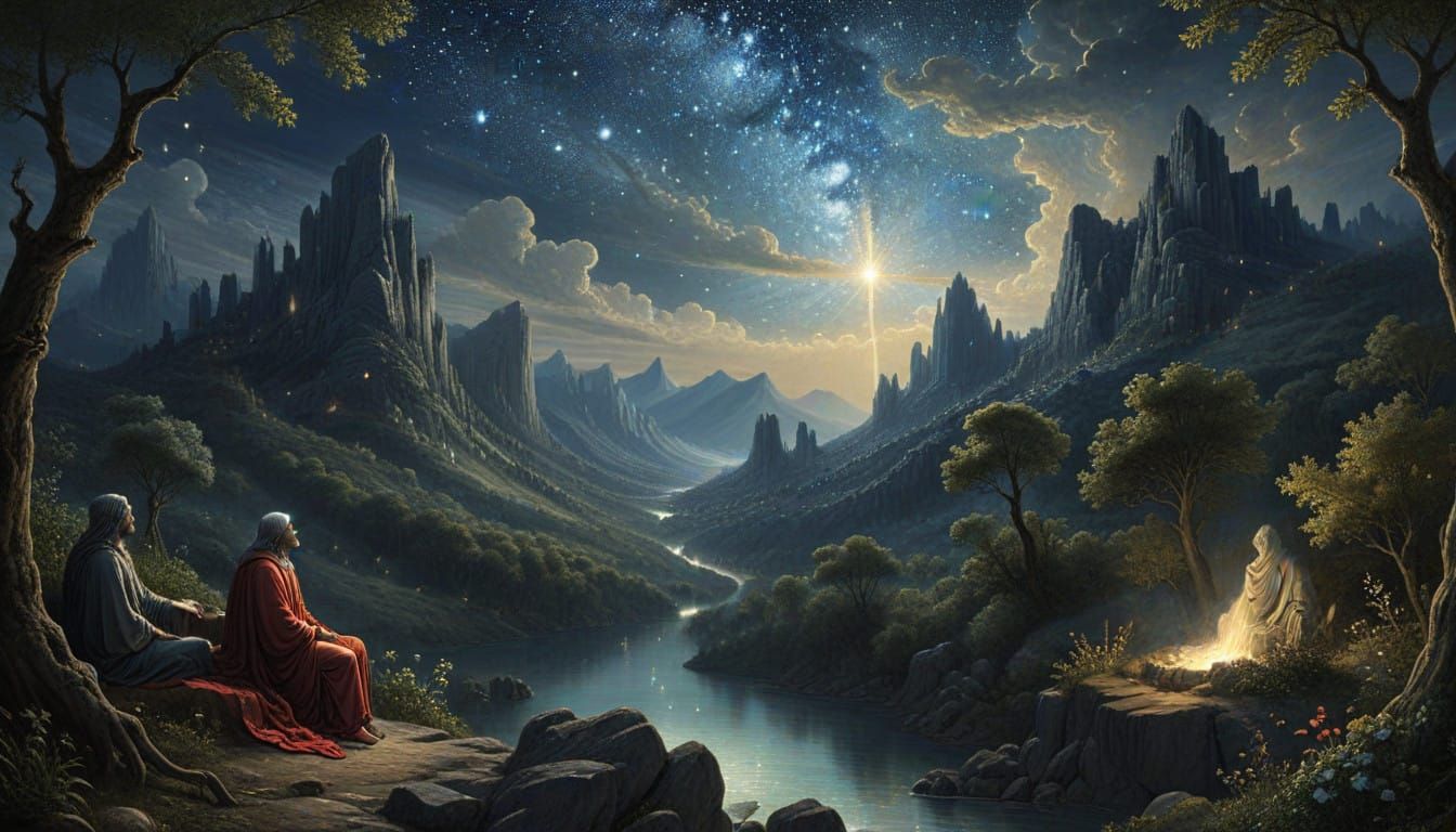 Ethereal Welcome to Paradise in Divine Comedy Purgatorio