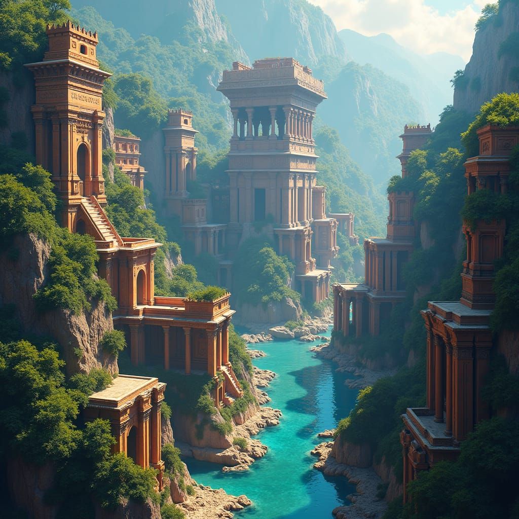 Mayan-Roman Metropolis: A Fusion of Civilizations