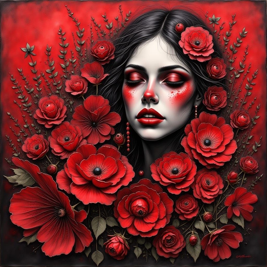 Red Splendor Artistic Creation