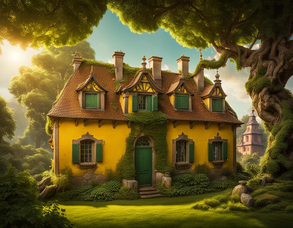 European House with Dreamlike Lighting in Ultra-High Detail