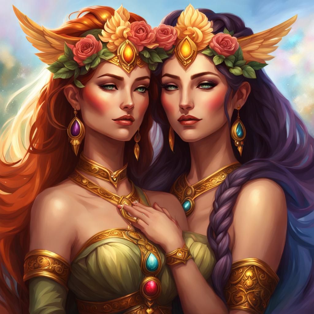 Loving Lesbian Goddesses: Fantasy Concept Art