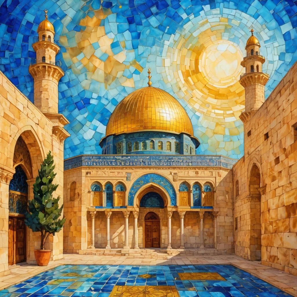 Dome of the Rock in Art Nouveau Style
