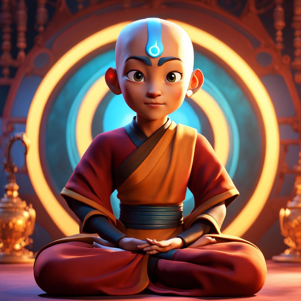 Aang from Avatar: 3D Digital Art