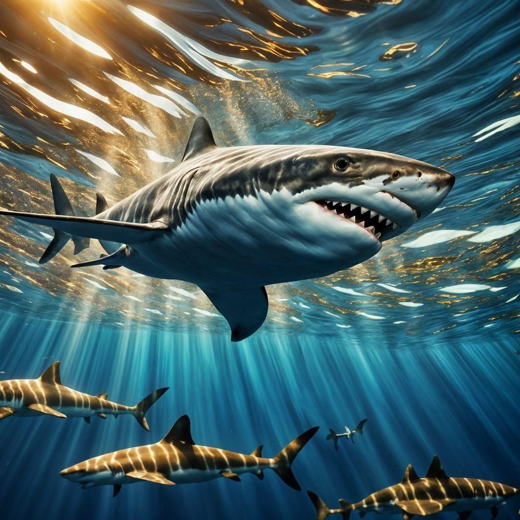 Shark in Ocean Depths