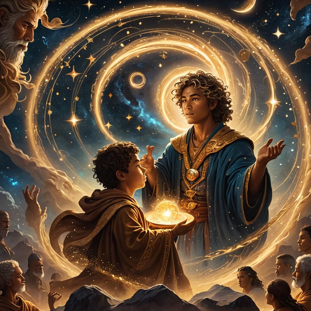Demigod Child's Celestial Education in Fantasy Art