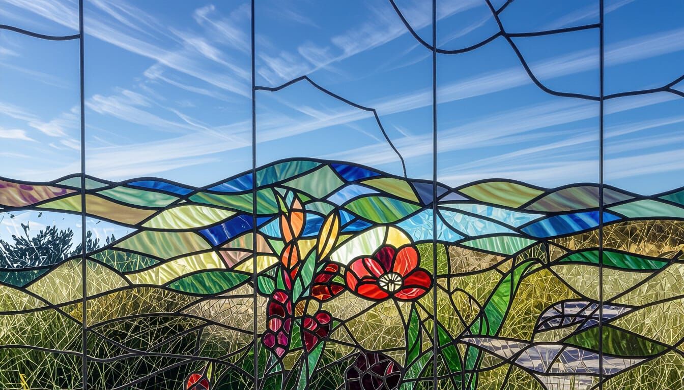 Stained Glass Window of Dunedin Peninsula