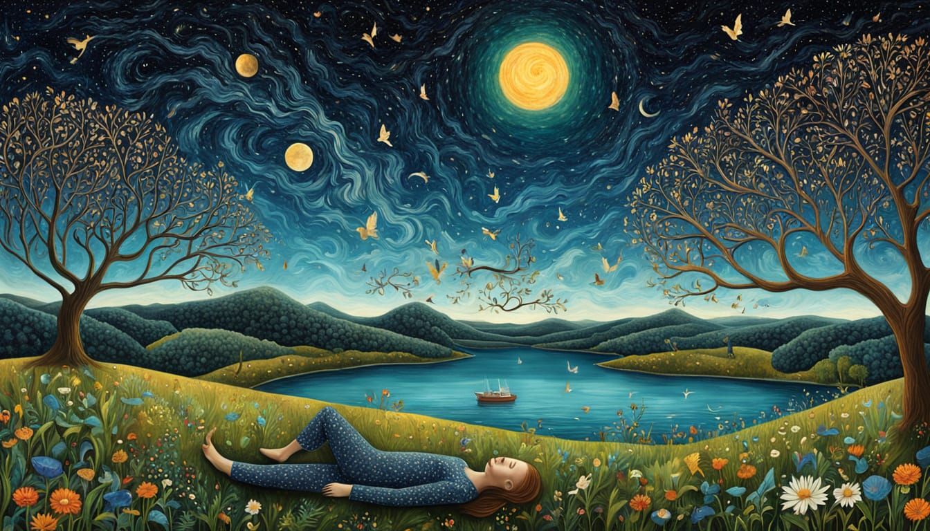 Cosmic Bio Art Collage in Vibrant Digital Style