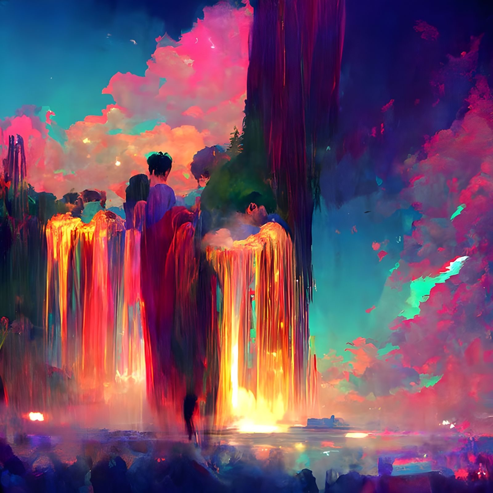 Ethereal Landscape Inspired by Čiurlionis