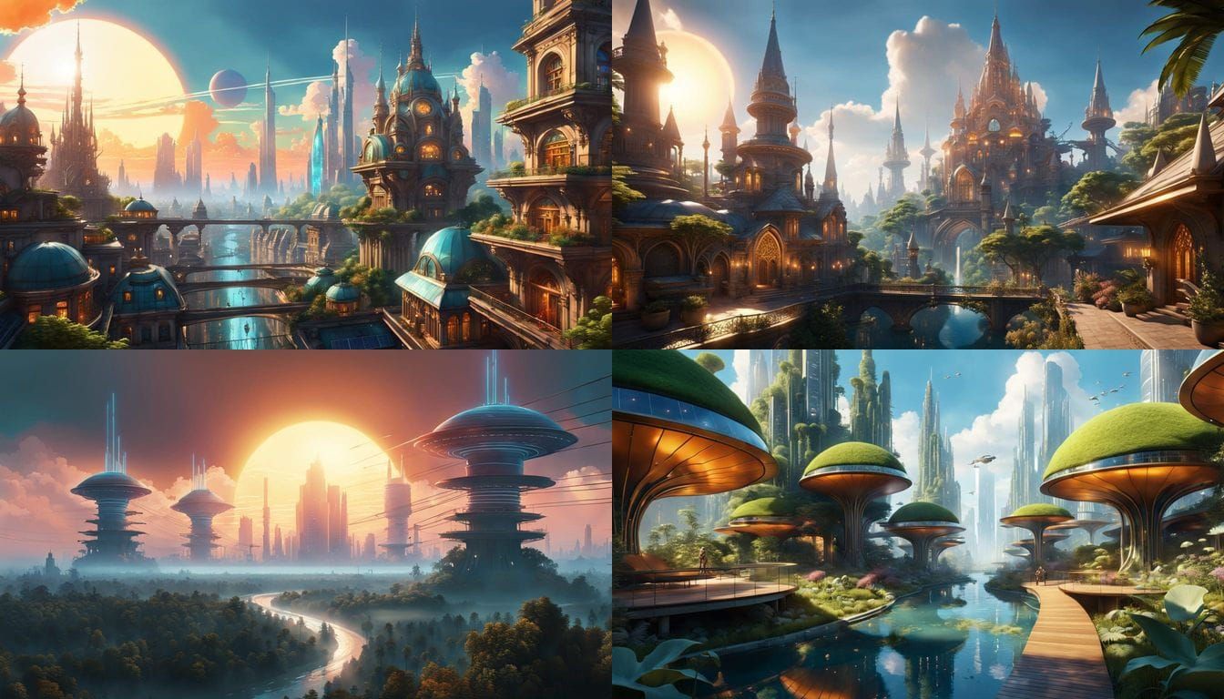 Solarpunk City Shines with Magic