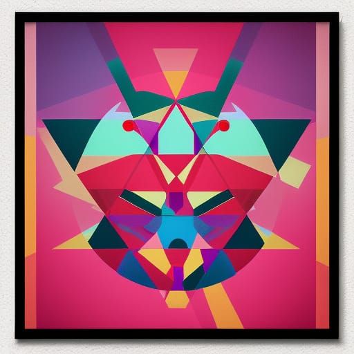 Pop Art Birthday in Geometric Bauhaus Style