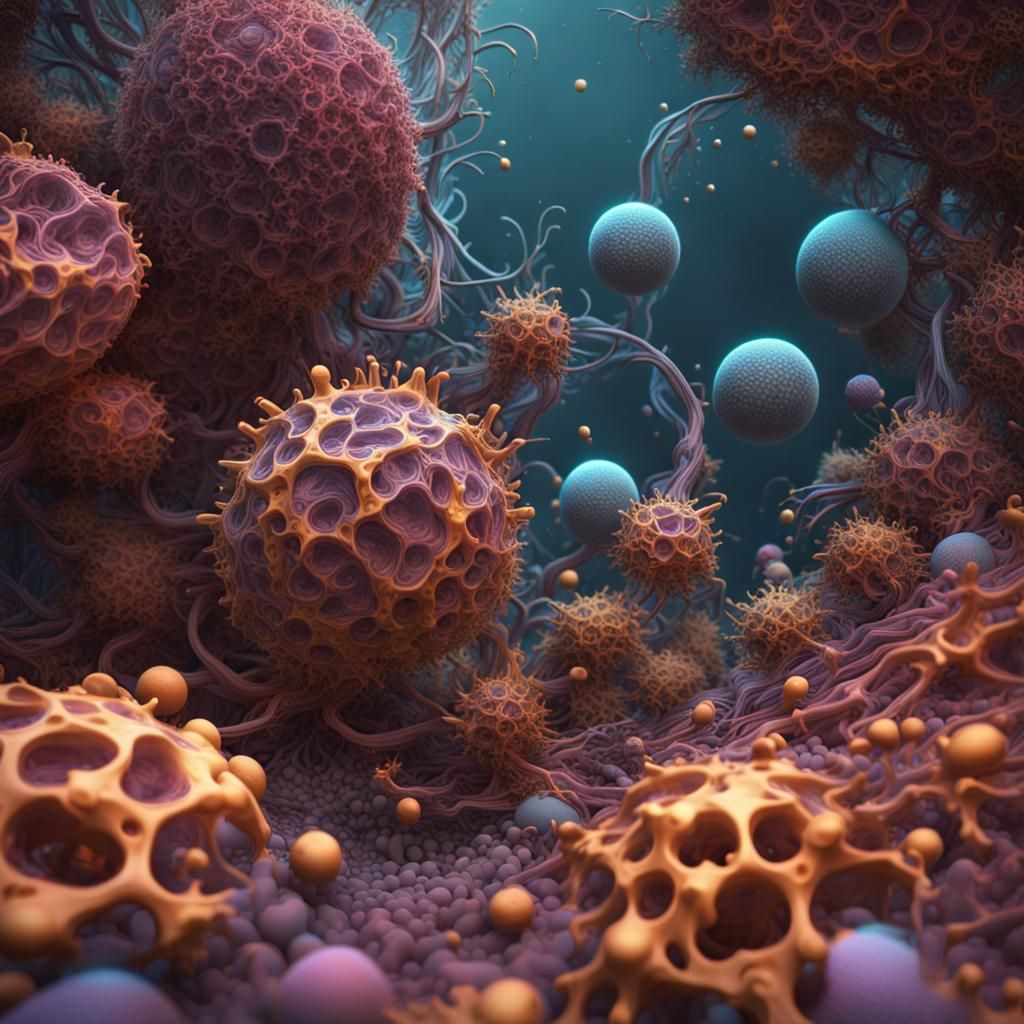 Intricate Microscopic World with Deep Color