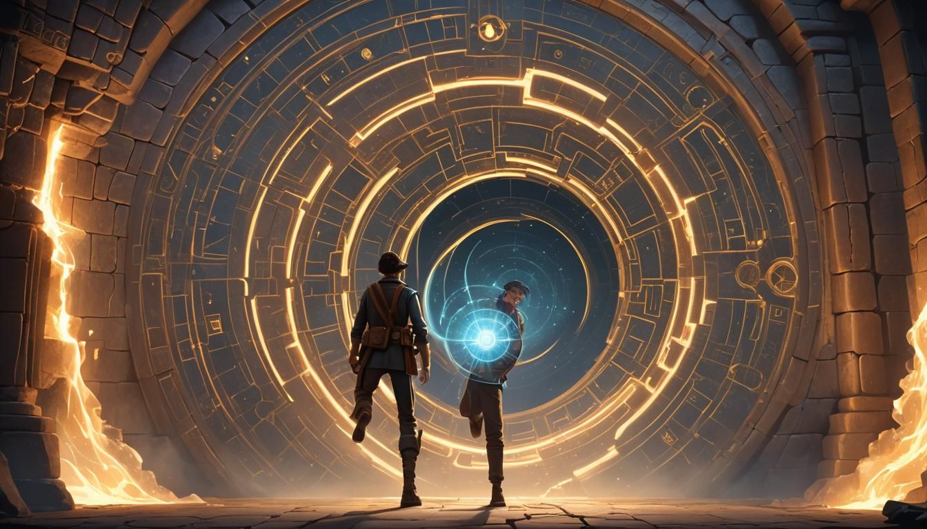 Time-Traveling Explorer and the Glowing Portal
