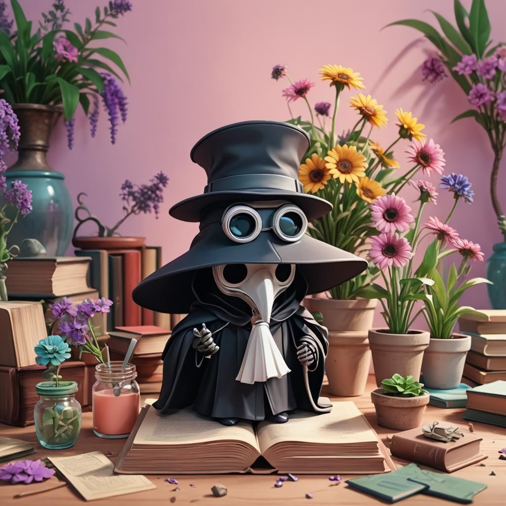 Cute plague doctor