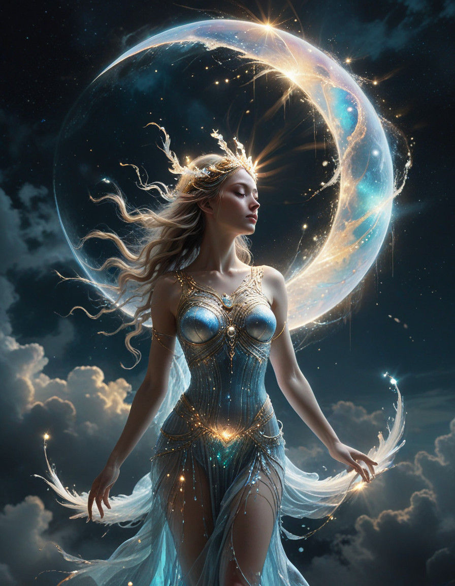 Goddess of Luminosity in Ethereal Whispers