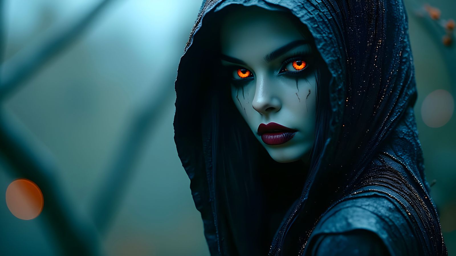 Seductive Alien Hybrid in Dark Biomechanical Style