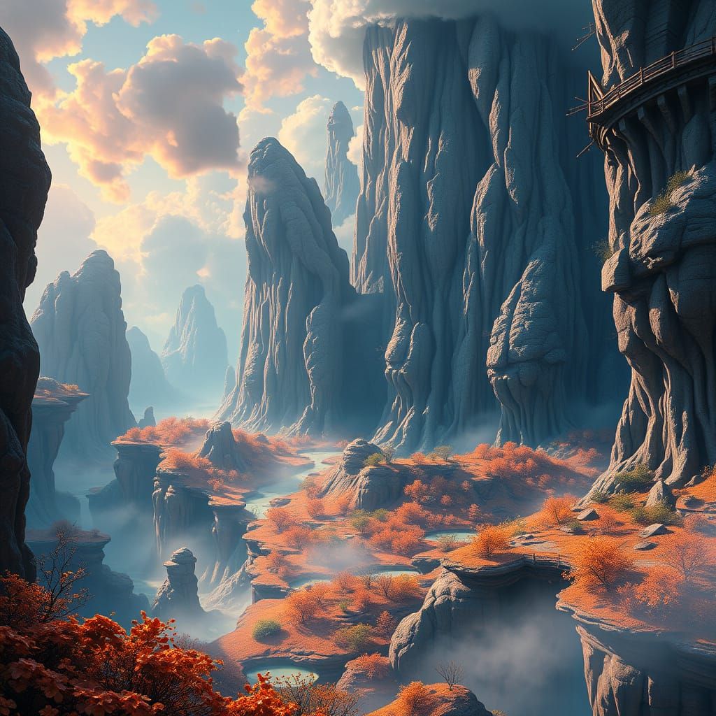 Ethereal Fantasy Realm Unfolds in 8K Photorealism