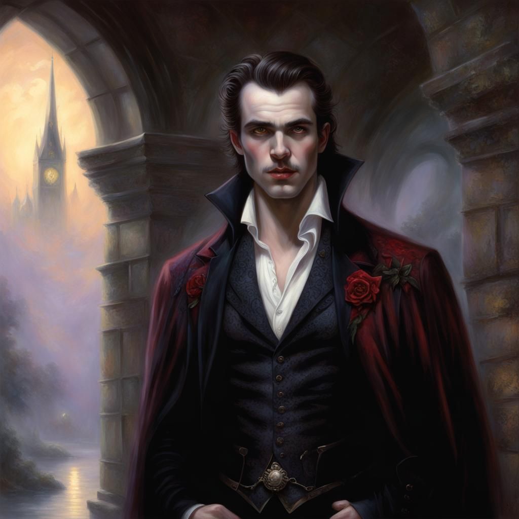 Ethereal Vampire in Fantasy Art Style