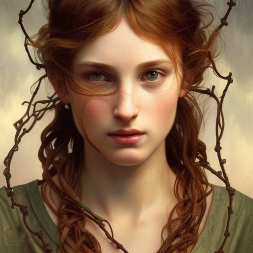 Stunning Celtic Girl Portrait in Ancient Style
