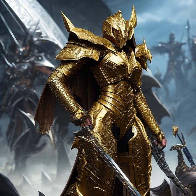 Gold Armor Warrior Princess Concept Art