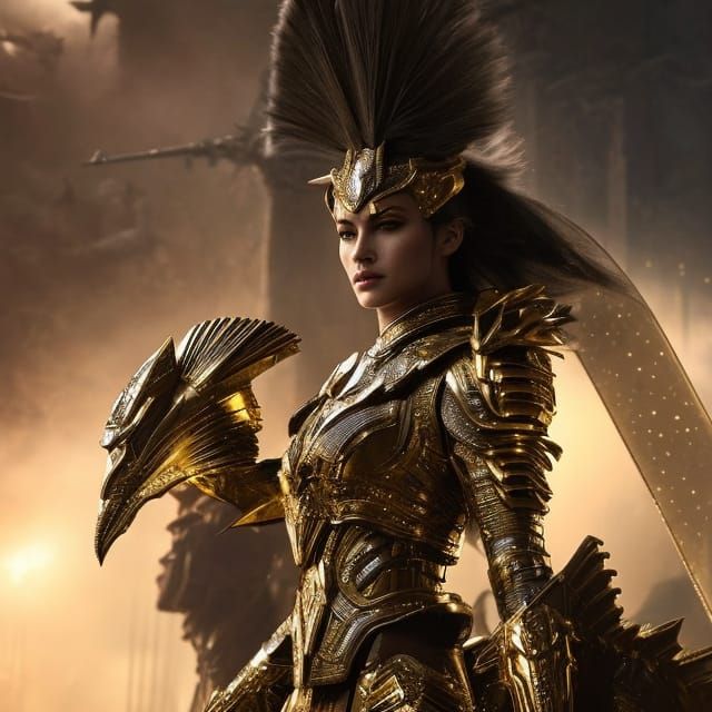 Gold Armor Warrior Princess Concept Art